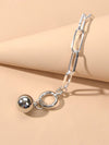 Fashion Jewellery Silver Chain Beads Charm Bracelet Minimalist Women Accessories