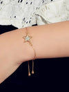 Gold Colour Chain Star Charm Adjustable Bracelet Girls Teens Accessories Jewelry