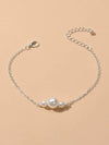 Retro Jewelry Pearl Charm Gold Silver Bracelet Teens Wholesale Price Accessories
