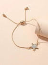 Gold Colour Chain Star Charm Adjustable Bracelet Girls Teens Accessories Jewelry