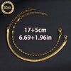 2-Piece Set of 304L Stainless Steel 18K Gold-Plated Women's Waterproof Non-Fading Bracelets