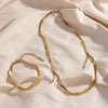 New Herringbone Chain Necklace Bracelets Set