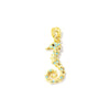 2pcs Micro Pave Blue Cubic Zirconia Pendants Starfish Luck Horseshoe Marine Fish Brass Charms For DIY Necklace Jewelry Making