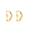Classic Stainless Steel Hoop Earrings For Women Men Heart Star Oval Rectangle Round Triangle Gold Color Punk Hip Hop Jewelry