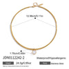 Youthway Geometric Zircon Pendant Torques Necklace For Women 18K Gold PVD Plated Stainless Steel Necklace Fashion Jewelry Gift