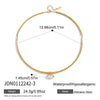 Youthway Geometric Zircon Pendant Torques Necklace For Women 18K Gold PVD Plated Stainless Steel Necklace Fashion Jewelry Gift