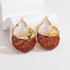 Creative Unique Stainless Steel Colored Acrylic Pendant Earrings for Women Elegant Charming Daily Party Jewelry Birthday Gifts