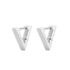 Classic Stainless Steel Hoop Earrings For Women Men Heart Star Oval Rectangle Round Triangle Gold Color Punk Hip Hop Jewelry