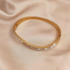 Zircon Stainless Steel Gold Plated Bracelet