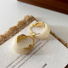 Vintage Geometric Circle Hoop Earrings For Women Fashion Simple Coffee U-shaped Round Earrings Personality Jewelry Party Gifts