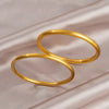 Waterproof Polished Stainless Steel Cuff Bracelet Bangles for Women Gold Plated Smooth Metal Openable Bracelets Jewelry