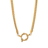 18K Gold Plated Stainless Steel Snake Bone Chain Necklace – Elegant DIY Jewelry, Lightweight & Durable