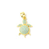 2pcs Micro Pave Blue Cubic Zirconia Pendants Starfish Luck Horseshoe Marine Fish Brass Charms For DIY Necklace Jewelry Making