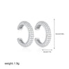 Fashion CZ Zircon Round Huggie Hoop Earrings for Women Geometric U Shape Ear Buckle Hoops Gold Plated Stainless Steel Jewelry