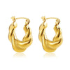 Fashion CZ Zircon Round Huggie Hoop Earrings for Women Geometric U Shape Ear Buckle Hoops Gold Plated Stainless Steel Jewelry