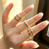 5pcs/set Golden Rings set