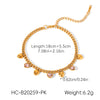 Fashion Gold Stackable Bracelet Set Women 6Pcs Adjustable Butterfly Pearl Bracelets Waterproof Daily Party Wear Jewelry