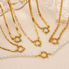 18K Gold Plated Stainless Steel Snake Bone Chain Necklace – Elegant DIY Jewelry, Lightweight & Durable