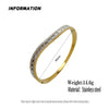 Zircon Stainless Steel Gold Plated Bracelet