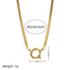18K Gold Plated Stainless Steel Snake Bone Chain Necklace – Elegant DIY Jewelry, Lightweight & Durable
