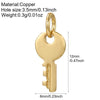 Cute Heart Key Lock Charms for Jewelry Making Supplies Accessories Diy Necklace Bracelet Jewelry Charm Copper CZ Zircon Pendant