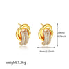 Fashion CZ Zircon Round Huggie Hoop Earrings for Women Geometric U Shape Ear Buckle Hoops Gold Plated Stainless Steel Jewelry