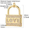 Cute Heart Key Lock Charms for Jewelry Making Supplies Accessories Diy Necklace Bracelet Jewelry Charm Copper CZ Zircon Pendant
