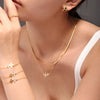 Bracelet For Women Stainless Steel Zircon Waterproof