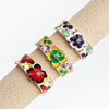 Blue flower print Ring