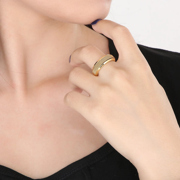 KALEN Waterproof Wedding Ring for Women Men Couple Rings Chunky Geometric Circle Minimalist Ring New Fashion Jewelry Gift