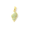 2pcs Micro Pave Blue Cubic Zirconia Pendants Starfish Luck Horseshoe Marine Fish Brass Charms For DIY Necklace Jewelry Making