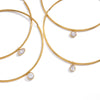 Youthway Geometric Zircon Pendant Torques Necklace For Women 18K Gold PVD Plated Stainless Steel Necklace Fashion Jewelry Gift