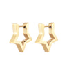 Classic Stainless Steel Hoop Earrings For Women Men Heart Star Oval Rectangle Round Triangle Gold Color Punk Hip Hop Jewelry