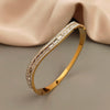 Zircon Stainless Steel Gold Plated Bracelet