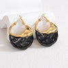 Creative Unique Stainless Steel Colored Acrylic Pendant Earrings for Women Elegant Charming Daily Party Jewelry Birthday Gifts