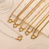 18K Gold Plated Stainless Steel Snake Bone Chain Necklace – Elegant DIY Jewelry, Lightweight & Durable